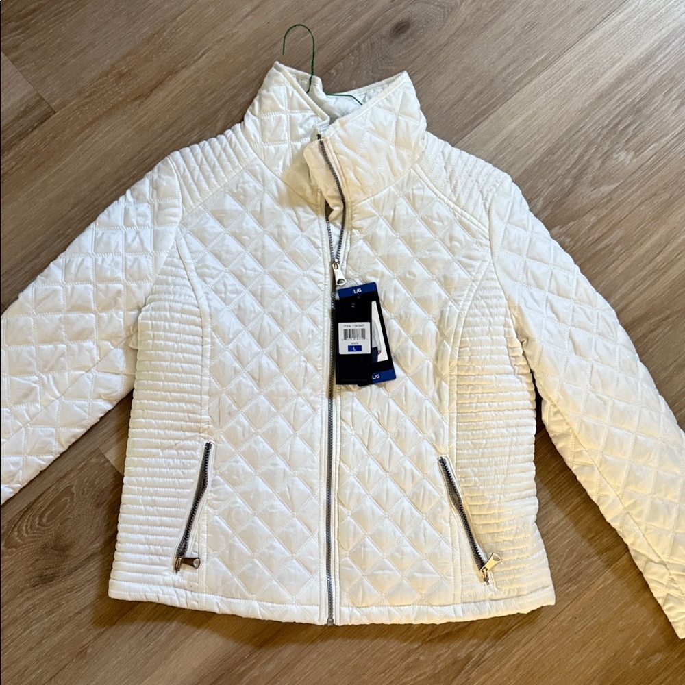 NWT Marc New York Andrew Marc Women Coat Polyester Jacket WHITE Women's Quilted